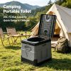 Multi-Function Foldable Portable Toilet, 5.3Gal Capacity, 330-LBS Loading PP Camping Toilet with Carry Bag