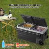 Portable Car Freezer, 100 Quart Portable Refrigerator Freezer, 95L Dual Storage Zone Camping Freezer, -4 - F 12 Volt Fridge Freezer
