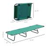 Folding Patio Lounger Chair, Green, 5-Level Adjustable Back, Breathable, Sun Recliner, for Camping, Beach, Pool
