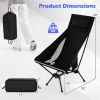 Versatile Folding Camping Chair - Rustproof Aluminum Poles (0.63" Thick), Fits Hiking/Barbecues/Sports Events, Compact Storage