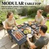 Folding picnic table, camping table, outdoor table, coffee table, black