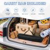 Folding Camping Chair with Built-in Cooler Bag, 350LBS Heavy Duty Portable Outdoor Chair with Cup Holder, Side Pocket & Carry Bag