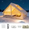 4-6 Person Inflatable Camping Tent with Stove Jack