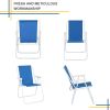 Same Model Code: 73351520Oxford Cloth Iron Outdoor Beach Chair Blue