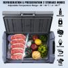 Portable Car Refrigerator, 12 Volt Car Refrigerator Fridge, 50 L / 52.8 QT Dual Zone Portable Freezer, -4-68 F Adjustable Temperature