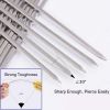 12PCS Kabob Skewers Flat Metal BBQ Barbecue Skewers 16" Long Hook Style Stainless Steel Shish Kebob Sticks Wide Sharp Reusable Grilling Skewers Set fo