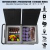 Car Refrigerator, 12 Volt Car Refrigerator Fridge, 115 L Dual Zone Portable Freezer with Wheels and Handle, -4-68 F