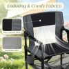 eavy Duty Outdoor Camping Chair Set of 2 with Cup Holder Adjustable Recliner Beach Lawn Chair for Picnic Travel Tailgating