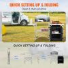 Camping Kitchen Table, Folding Outdoor Cooking Table with Storage Carrying Bag, Aluminum Cook Station 1 Cupboard & Detachable Windscreen