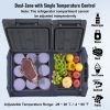 Car Refrigerator, 25 L Dual Zone Portable Freezer, 12 Volt Car Refrigerator Fridge, -4-68 F Adjustable Range