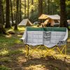 Oversized Loveseat Style Folding Camping Chair with Carry Bag And Cup Holders for Outdoor Beach Picnic Hiking Travel Green And Gray