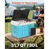 12 Volt Car Refrigerator, 31.7QT/30L Car Fridge, Portable Electric Cooler with -4-68 F Adjustable Temperature