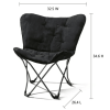 Micro Suede Fabric Butterfly Folding Chair, Black (Shipment from Walmart)