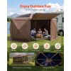 Pop up Gazebo Screen Tent, 15 x 15 ft Large 8-Sided Camping Canopy Tent with Removable Top & Carry Bag, Quick-Set & Bite-Proof
