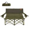 Oversized Camping Chair Folding Loveseat Camping Couch with Cup Holders & Thick Padding