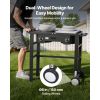 2 Burner Outdoor Propane Gas Stove, 150,000 BTU Propane LPG Gas Camping Stove, Foldable Heavy-duty Carbon Steel Outdoor Cooker
