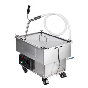 VEVOR Portable Oil Filtering Unit, 18L Capacity, 10 L/min Filtering Speed, Equipped with Swivel Casters and Oil Hose, Ideal for Fast Food Venues