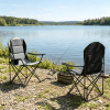 2-Pack Folding Camping Chairs for Adults with Cup Holders Portable Outdoor Seat with Beverage Storage