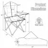 2-Pack Folding Camping Chairs for Adults with Cup Holders Portable Outdoor Seat with Beverage Storage