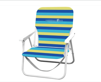 Folding Beach Chair, 1 Position Lightweight and Portable Foldable Outdoor Camping Accessories with Carry Strap (Bold Stripe, 200lbs Capacity) (size: Bold Stripe   200lbs Capacity)