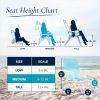 Folding Beach Chair, 1 Position Lightweight and Portable Foldable Outdoor Camping Accessories with Carry Strap (Bold Stripe, 200lbs Capacity)