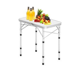 Folding Camping Table for Outdoor Picnic BBQ Cooking (Type: Camping Table, Color: Silver)