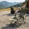 Outdoor Camping Reclining Chair 2 in 1 with 3 Level Adjustable Backrest Lightweight Portable Folding Chair for Picnic Travel Hiking