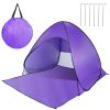 Pop Up Beach Tent Sun Shade Shelter Anti-UV Automatic Waterproof Tent Canopy for 2/3 Man w/ Net Window Storage Bag for Outdoor Beach Camping Fishing U