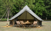 Oxford Bell Tent for Family Camping - Spacious 13.1ft Yurt with Stove Jack, Large Glamping Tents for 4-8 People, 4 Season Oxford Hot Tent Shelter