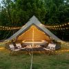 Oxford Bell Tent for Family Camping - Spacious 9.8ft Yurt with Stove Jack, Large Glamping Tents for 3-4 People, 4 Season Oxford Hot Tent Shelter