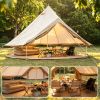 Oxford Bell Tent for Family Camping - Spacious 13.1ft Yurt with Stove Jack, Large Glamping Tents for 4-8 People, 4 Season Oxford Hot Tent Shelter