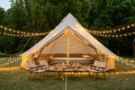 Oxford Bell Tent for Family Camping - Spacious 9.8ft Yurt with Stove Jack, Large Glamping Tents for 3-4 People, 4 Season Oxford Hot Tent Shelter