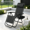Portable Zero Gravity Chair with Cup Holder And Tray Backrest Adjustable Outdoor Recliner Camping Lawn Furniture