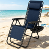 Portable Zero Gravity Chair with Cup Holder And Tray Backrest Adjustable Outdoor Recliner Camping Lawn Furniture