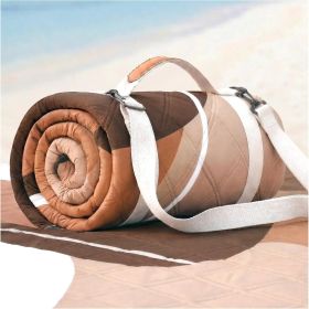 Waterproof Picnic Blanket Outdoor Camping Beach Mat Extra Large Foldable Car Essential Roadtrip Gadget Rv Accessories Glamping Tent Gear Must Haves Hi (size: Abstract Brown   80''*80'')