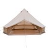 13.1FT Oxford Bell Tent for Family Camping Spacious Yurt Tent with Stove Jack, 4 Season Glamping Shelter, Waterproof Oxford Hot Tent for 4-8 People