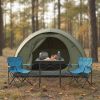 Folding Roll-up Camping Table with Metal Legs with Carrying Bag Non-slip Foot for Camping, Picnics, and Beach Trips