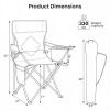 Folding Camping Chair Mesh Backrest  Metal Frame with Carrying Bag Outdoor Portable Reclining Camp Seat