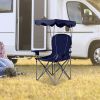Portable Folding Beach Canopy Chair with Cup Holders for Beach, Picnic, Fishing and Football Games