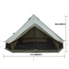 13.1FT Oxford Bell Tent for Family Camping Spacious Yurt Tent with Stove Jack, 4 Season Glamping Shelter, Waterproof Oxford Hot Tent for 4-8 People