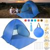Pop Up Beach Tent Sun Shade Shelter Anti-UV Automatic Waterproof Tent Canopy for 2/3 Man w/ Net Window Storage Bag for Outdoor Beach Camping Fishing U
