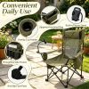 Outdoor Camping Reclining Chair 2 in 1 with 3 Level Adjustable Backrest Lightweight Portable Folding Chair for Picnic Travel Hiking