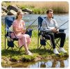 Folding Camping Chair, Heavy-Duty Metal Frame Portable Outdoor Chair with Cup Holder
