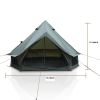 13.1FT Oxford Bell Tent for Family Camping Spacious Yurt Tent with Stove Jack, 4 Season Glamping Shelter, Waterproof Oxford Hot Tent for 4-8 People