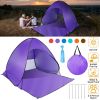 Pop Up Beach Tent Sun Shade Shelter Anti-UV Automatic Waterproof Tent Canopy for 2/3 Man w/ Net Window Storage Bag for Outdoor Beach Camping Fishing U