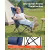 Reclining Camping Chair, 4 Adjustable Positions, Portable Folding Lounger for Adults, Mesh Beach Chair with Headrest & Foot Rest, Supports 220 lbs