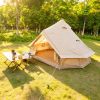 13.1FT Oxford Bell Tent for Family Camping Spacious Yurt Tent with Stove Jack, 4 Season Glamping Shelter, Waterproof Oxford Hot Tent for 4-8 People