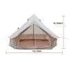 13.1FT Oxford Bell Tent for Family Camping Spacious Yurt Tent with Stove Jack, 4 Season Glamping Shelter, Waterproof Oxford Hot Tent for 4-8 People