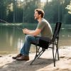 Portable Folding Camping Chair with Side Pocket for Fishing
