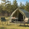 Folding Roll-up Camping Table with Metal Legs with Carrying Bag Non-slip Foot for Camping, Picnics, and Beach Trips